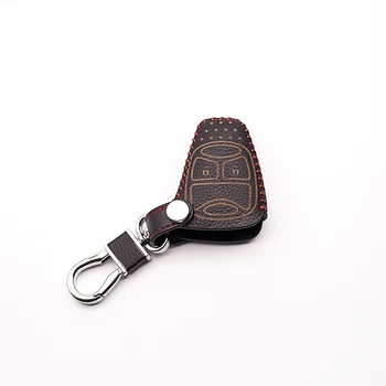 Auto Kožené Kľúč, Kryt Kľúča Vozidla Box na Jeep Grand Cherokee Kompas Patriot pre chrysler 300c tlačidlo prípade peňaženky kryt Klávesnice 2 key