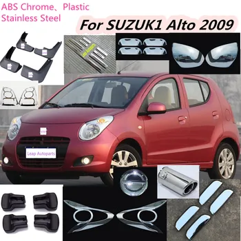 Auto kryt styling detektor ABS Chrome predné Svetlo na Čítanie rám Orezania 2 ks Príslušenstvo je vhodné na Suzuki Alto 2009 doprava zadarmo