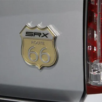 Auto Nálepky, Znak, Odznak Pre Cadillac SRX Route 66 2 Kovové Farby Tuning Auto Auto Styling Príslušenstvo