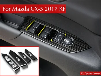 Auto Okno Spínač Upraviť Výťah, Panel Kryt Výbava Obloha Rám Auto Nálepky, Auto Styling Pre Mazda CX-5 CX5 2017 2018 LHD Kf