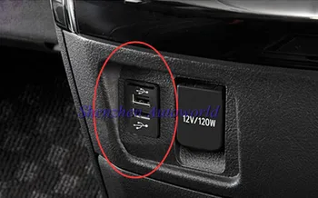 Auto Okrem Panel Dual 2USB Konektor Port Vedúci Jednotky 2 USB Nabíjanie Nabíjačky pre Mazda