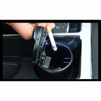 Auto popolník, Modré LED svetlo pre TOYOTA pre Honda držiak priemer 7 cm spomaľovač horenia prenosné creative s krytom popolníka