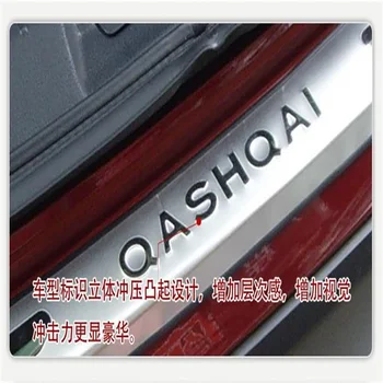 Auto Príslušenstvo pre Nissan Qashqai v 2007 - 2012 2013 Externé Oceľ Zadný Kufor Nárazníka Dvere, Parapety Šúchať Doska Chránič Trim 1pcs