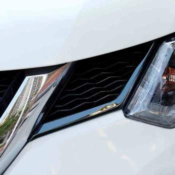 Auto Príslušenstvo vhodné pre X-trail T32 2016 Telo ABS Chrome Výbava Prednej Mriežke Grilovacia Mriežka špz Nálepky