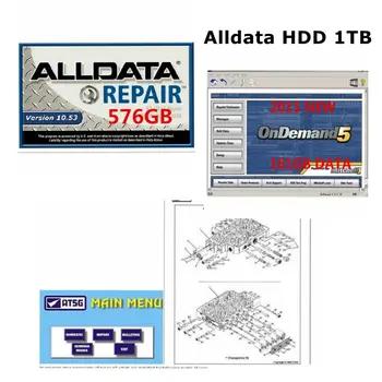 Auto Repair Alldata Softvér 10.53+mitchell na požiadanie 5 autoservis softvér s atsg v usb 1 TB pevný disk hdd alldata
