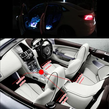Auto RGB Led Pásy LightAtmosphere Svetlo Bezdrôtové Diaľkové Ovládanie 12v Auto Podlaha Interiéru Atmosféru Lampy, Interiérové Dekoratívne Lampy