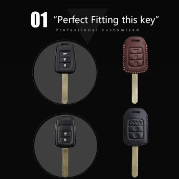 Auto Smart Key puzdro Pre Honda Spirior Fit Občianske Dohodou Mesta CB400 CRV Jazz pravej Kože Tlačidlo Krytu Držiak na Darček Pre Mužov