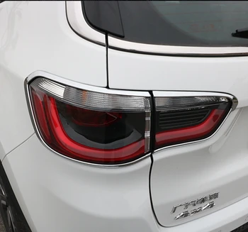 Auto Styling ABS Chrome Vonkajšie Zadné Svetlo Lampy Liatie Trim zadné svetlo Zahŕňa 4Pcs Pre Jeep Compass Druhej Generácie 2017 2018