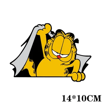 Auto-styling Cartoon Garfield Funny Auto Nálepky a Otlačkom Roztomilý Auto Príslušenstvo pre Bmw, Ford Focus Vw Škoda Renault, Kia Toyota