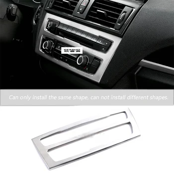Auto-styling Centrálne Ovládanie CD panel dekoratívny kryt výbava Auta styling Nehrdzavejúcej ocele 3D nálepka pre BMW 1 series F20 116i 118i