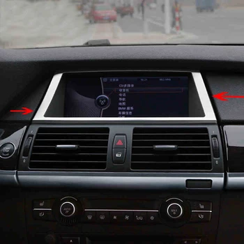Auto styling Interiér, prístrojová doska GPS Navigácie Ovládací Panel Rám, Kryt Výbava pre BMW X5 X6 F15 F16 E70 E71 Príslušenstvo