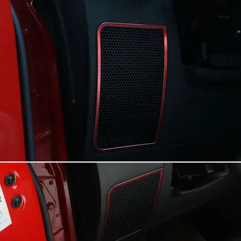 Auto Styling Panel Zvuk Reproduktora Kryt Výbava Výzdoba Interiéru Rám Liatie Chrome ABS Nálepky Na Jeep Wrangler JK 2011 - 2016