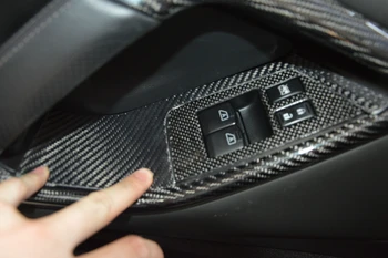 Auto-styling Pre Nissan R35 GTR Uhlíkových Vlákien Okne sa Prepnite Ovládací Panel LHD