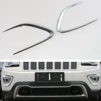 Auto Styling Predné Hmlové Svetlo Lampy Obočie Kryt Výbava Chrome ABS Nárazníka Chránič Dekor Výliskov Pre Jeep Grand Cherokee-2016