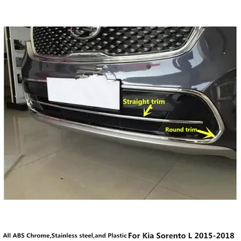 Auto telo ABS chrome špz výbava predné racing Mriežku Grilu Mriežka odsávače pár panel rám Pre Kia Sorento L 2016 2017 2018