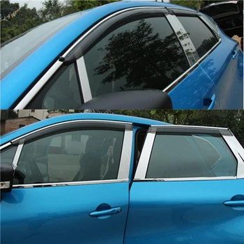 Auto tvarovanie tela stick nehrdzavejúcej ocele, skla, okno, obloha pilier strednom stĺpci pásy výbava Pre Renault Captur 2016 2017