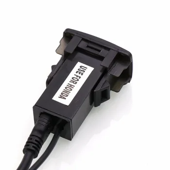 Auto USB Audio Vstup pre Nabíjačku s HDMI Zásuvka Použiť pre Honda,Civic,Spirior,CRV,Fit Jazz,Mesto,Accord,Crosstour,Odysea