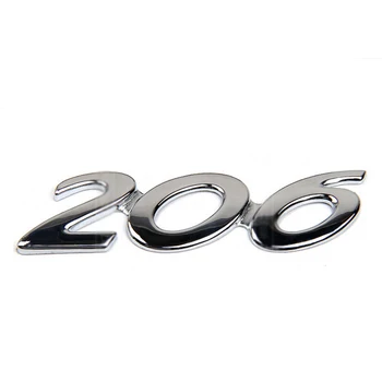 Auto Štandardné Zadné zadné dvere Logotyp Logo Dekorácie, Nálepky Na Dongfeng Na Peugeot 206 Auto-Styling Auto Príslušenstvo 1piece