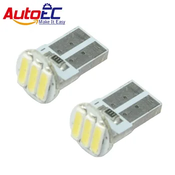 AutoEC 50x T10 3 smd 7014 led w5w Auto Odbavenie Svetlá žiarovka 12v biele #LB74