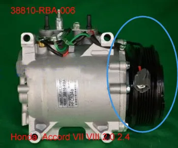 Automatická klimatizácia kompresor spojka pre Honda accord cl 03-08 38810RBA006 HS110R 118mm 7pk 12v