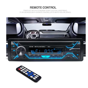 Autorádio Automobily automagnitol Auto Rádio Stereo Prehrávač Bluetooth Telefón, AUX-IN, MP3, FM/USB/1 Din/diaľkové ovládanie 12V Auto Audio
