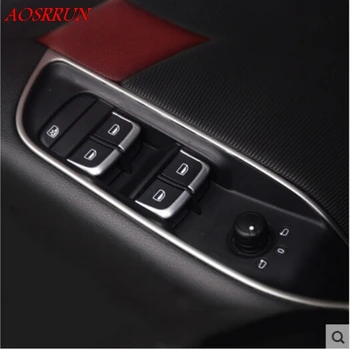Autá dekoratívne oplechovanie okna výťah tlačidlo prepnúť dekorácie pre NOVÉ Audi A3 A4 A6 Q3 Q5 auto príslušenstvo, auto-styling