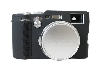 AYdgcam Mäkké Fotoaparát Silikónové puzdro Pre Fujifilm X100F X100-F Gumy Fotoaparát Prípade Taška Kože, Hnedá Čierna Sivá