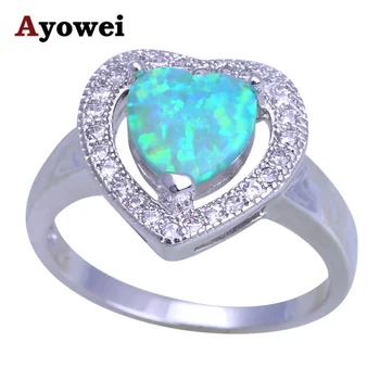 Ayowei Multicolor Zirkón Krúžok Žien Crystal Silver Módne Šperky Prstene NÁM Veľkosť # 6 # 7 # 8 # 9 OR912A