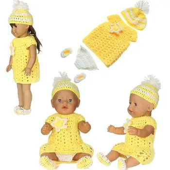 Baby Born Bábika Oblečenie vhodné 45 cm Zapf Baby Born Bábiku Jumpsuit Oblek s roztomilé klobúk 18-palcové Príslušenstvo Deti bábika Narodeninám
