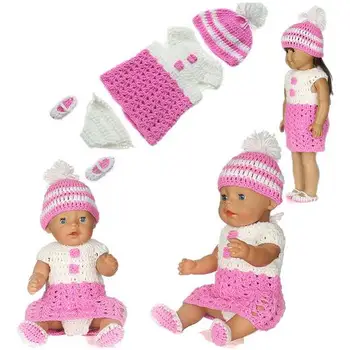 Baby Born Bábika Oblečenie vhodné 45 cm Zapf Baby Born Bábiku Jumpsuit Oblek s roztomilé klobúk 18-palcové Príslušenstvo Deti bábika Narodeninám