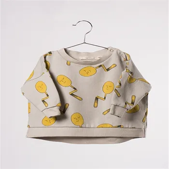 Baby Boy a Girl, Mikiny 2016 detí cartoon kolo krku zabezpečovacie voľné tenké cashmere sveter Deti Top Módne Oblečenie