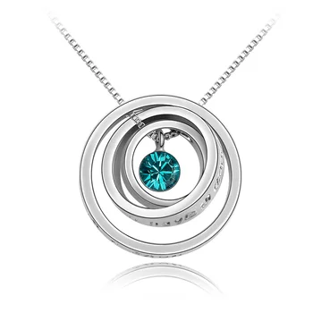 BAFFIN 8 farieb Deň matiek darček sústredné kruhy crystal prívesok náhrdelník Vyrobený s Rakúskymi PRVKY pre ženy