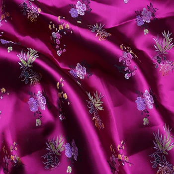 Bambusové Kvety Brocade Textílie Damašku, Žakárové Oblečenie Kostým Čalúnenie Nábytku Opony DIY Oblečenia PODĽA Materiálov meter