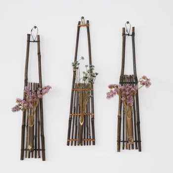Bambusové visí váza na kvety hrnce stojí Svadobné dekorácie Domova Vonkajšie steny váza, Ozdoby na drevených domov