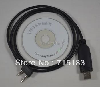 Baofeng príslušenstvo Programovanie USB Kábel s CD Programovanie softvéru pre Kenwood/Baofeng/WOUXUN/PUXING/UV-5R Walkie Talkie