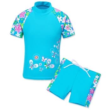 BAOHULU dvojdielne Obleky, Dievčenské Plavky Deti Krátke / Dlhé Rukávy Deti Oblečenie Rekreačné Plávanie Plavky, Plážové oblečenie Lete