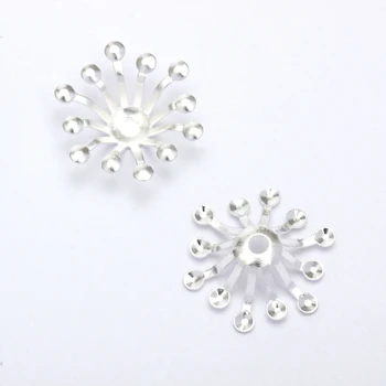 BASEHOME 100ks 10 mm/13mm Filigránske Šperky Dištančné Kvety Motív Charms Voľné Perličiek koncovky pre KUTILOV, Šperky, Doplnky
