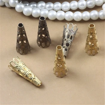 BASEHOME 50pcs/veľa 9x22mm Vintage Duté Charms Silver/Gold Color Tube Dištančné Šperky Zistenia DIY Náhrdelník Ručné Remeslo