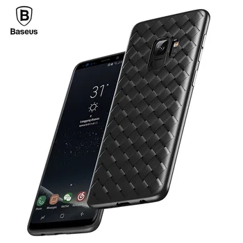 Baseus Pre Samsung S9 S9 Plus Telefón Prípade Luxusné Mriežky Matný Duté Silikónové Puzdro Pre Samsung Galaxy S9 S9+ Kryt Prípade Coque