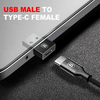 Baseus USB OTG Mužského Typu C Female OTG Converter Pre Xiao Typ-C Samec na USB Žena Nabíjačka, Dátový USB C Kábel