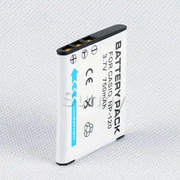 Batérie (2-Pack) + Nabíjačka pre Casio NP-120, NP 120, NP120 Lítium-Iónová Nabíjateľná 3,7 V,750mAh