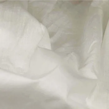 Bavlna, biela tenká málo transparentné textílie a textilné tkaniny pre DIY handwork šaty, sukne podšívka záclony tkaniva tela