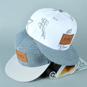Bavlna, denim, klobúk pripevnené handričkou písmená bežné čerstvé graffiti hip hop šiltovku snapback čiapky, klobúky pre ženy, mužov kosti