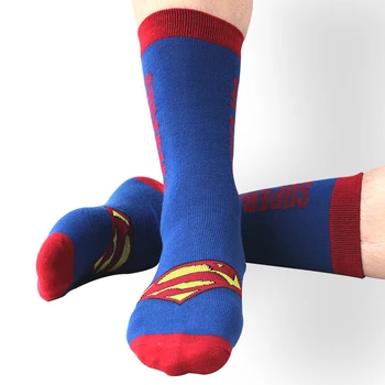 Bavlna Žakárové pánske Ponožky z Pomstiteľ Únie Kapitán Amerika Superman Batmen Deadpool Punisher Ulici Príliv Skateboard Trubice Ponožky