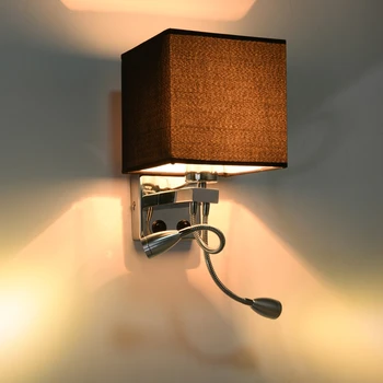 BDBQBL Moderné Nástenné Svietidlá LED Lampa na Čítanie Nástenné Svietidlo Hostel Posteľ, Nočné Lampy Hadice Rocker Ľahké Textílie Sconce Kúpeľňa Zariadenia