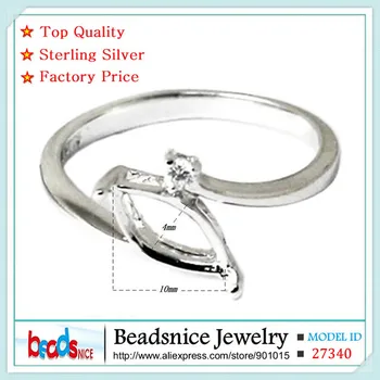 Beadsnice ID27340 najvyššej kvality striebro 925 semi mount krúžok nastavenia diy príslušenstvo šperky nové elegantné svadobné prstene dizajn