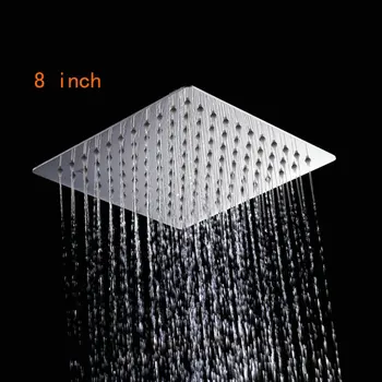 Becola sprcha čele so sprchovacím kútom rameno námestie 8 cm z nerezovej ocele ultra-tenké sprchové Kúpeľňa námestí sprcha
