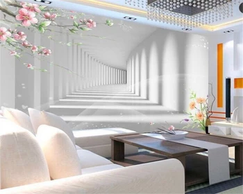 Beibehang 3D fashion kvet promenáda 3D predĺženie priestor foto tapety 3D obývacia izba, spálňa, TV joj, steny 3D tapety