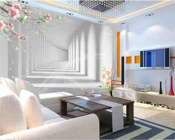 Beibehang 3D fashion kvet promenáda 3D predĺženie priestor foto tapety 3D obývacia izba, spálňa, TV joj, steny 3D tapety