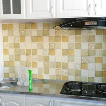 Beibehang 60cmx200cm/rool PVC olej dôkaz mozaiky kúpeľňa nepremokavé samolepiace nálepky kuchyňa dlaždice tapety tapety